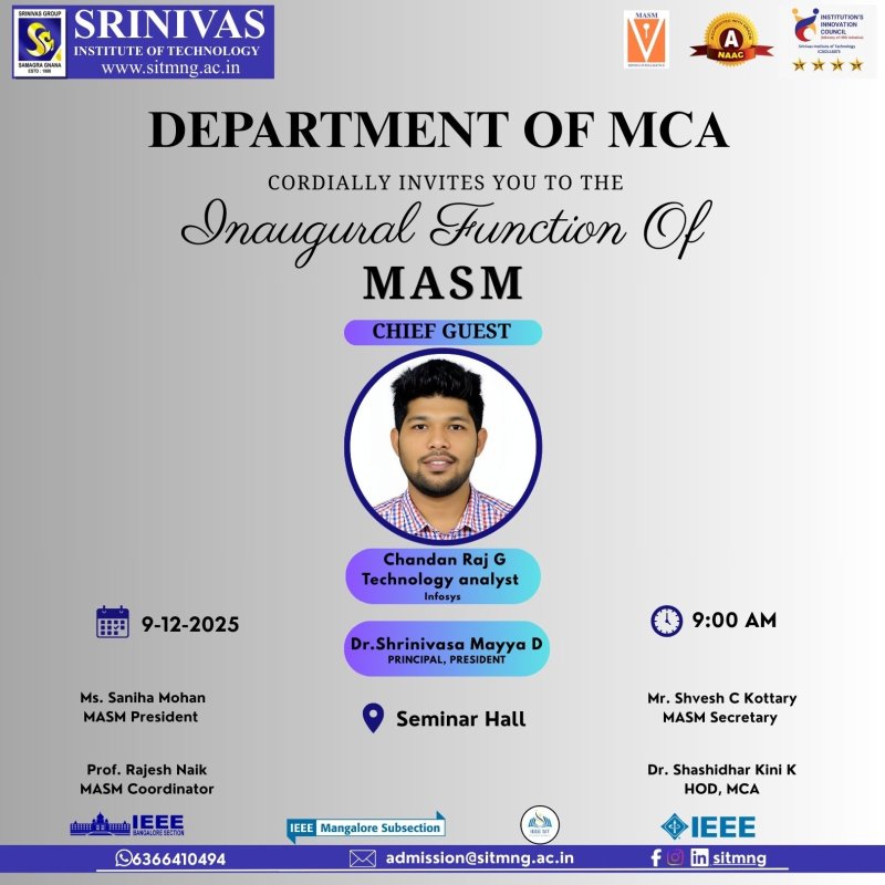 Invitation – MASM Inaugural Function (09-12-2025)