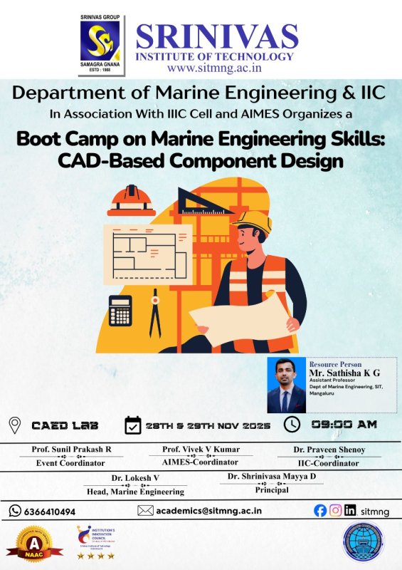Boot Camp on “Marine Engineering Skills: CAD-Based Component Design”