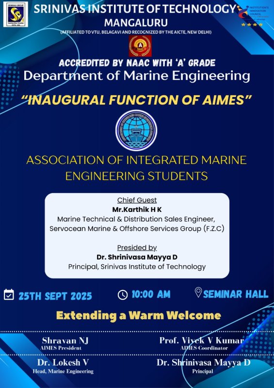 Inaugural function of Marine Student Association AIMES