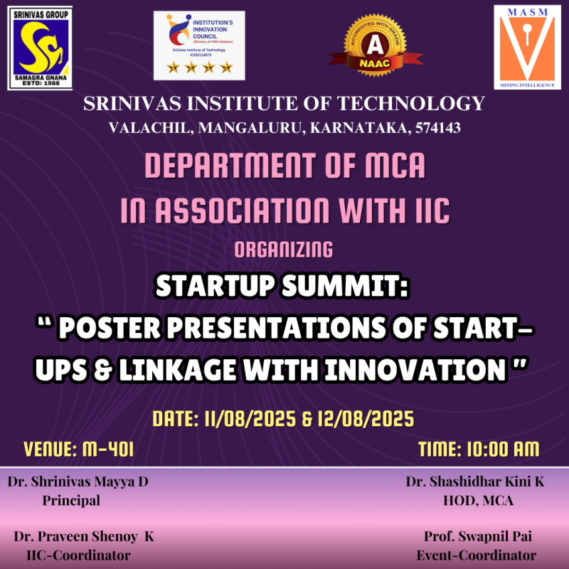 Startup Summit: Poster Presentations of Startups and Linkage with Innovation
