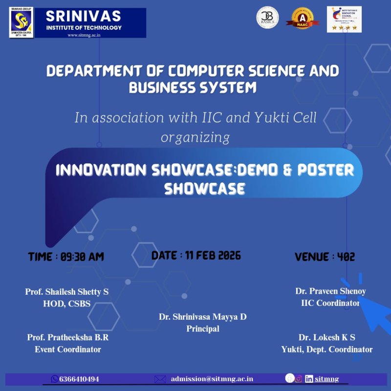 INNOVATION SHOWCASE: DEMO &amp; POSTER SHOWCASE
