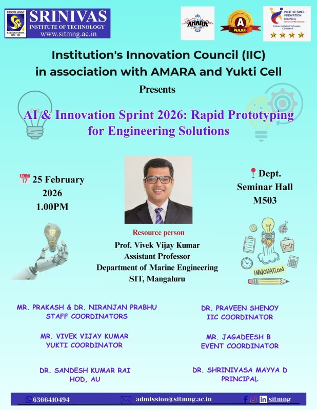 AI and Innovation Sprint 2026: Rapid Prototyping for Engineering Solutions