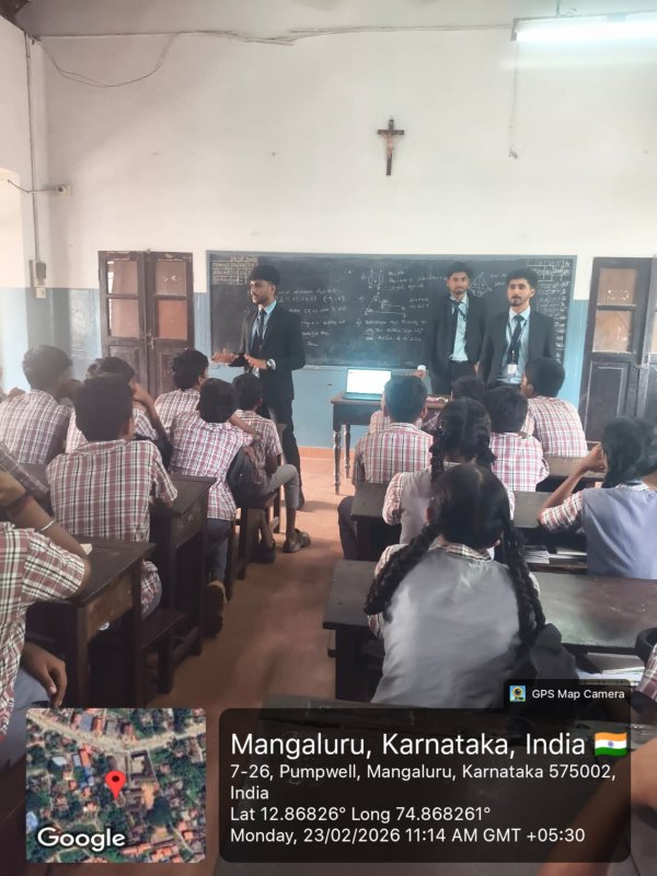 Outreach programme at Capitanio High School, Mangalore.