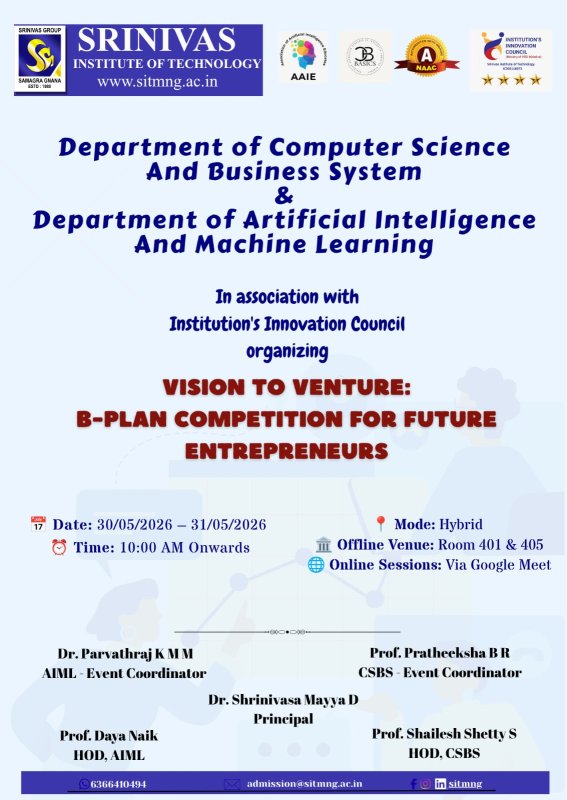 Vision to Venture: B-Plan Competition for Future Entrepreneurs