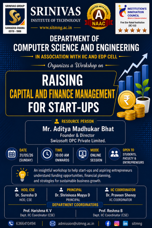 Workshop on Raising Capital and Finance Management for Start-Ups