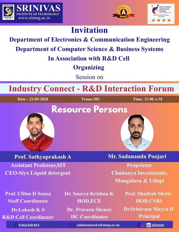 Industry Connect – R and D Interaction Forum